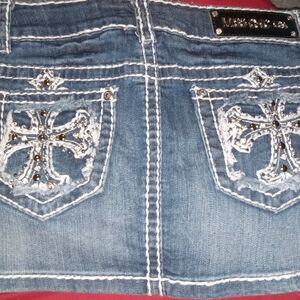 Miss Me Women's Denim Jeans with Cross Embellishments